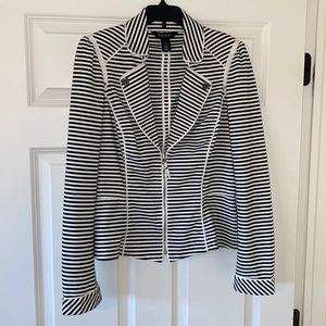 White House Black Market - Black & White Striped, EUC, size 10